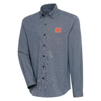 Aub | Auburn Antigua Compression Long Sleeve Woven Shirt Alumni Hall