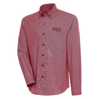 Fsu | Florida State Antigua Compression Long Sleeve Woven Shirt Alumni Hall