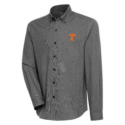 Vols | Tennessee Antigua Compression Long Sleeve Woven Shirt Alumni Hall