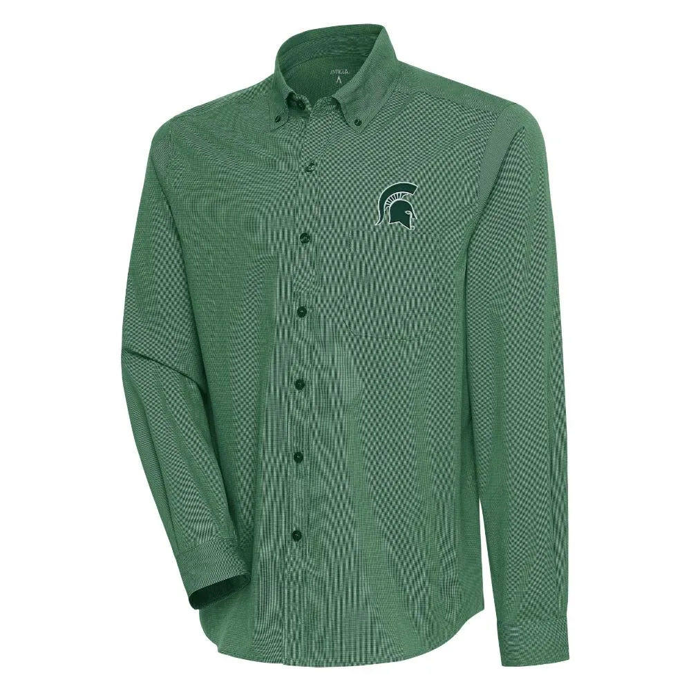 Spartans | Michigan State Antigua Compression Long Sleeve Woven Shirt Alumni Hall