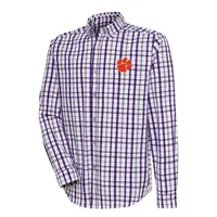 Clemson | Antigua Tending Long Sleeve Woven Shirt Alumni Hall