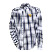 Wvu | West Virginia Antigua Tending Long Sleeve Woven Shirt Alumni Hall