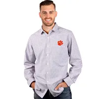 Clemson | Antigua Smu Tailgate Long Sleeve Woven Shirt Alumni Hall