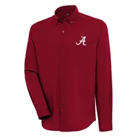 Bama | Alabama Antigua Flight Long Sleeve Woven Shirt Alumni Hall