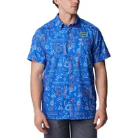 Gators | Florida Columbia Super Slack Tide Fish Print Woven Shirt Alumni Hall