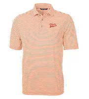 Vols | Tennessee Cutter & Amp ; Buck Virtue Eco Pique Stripe Vol Script Polo Alumni Hall