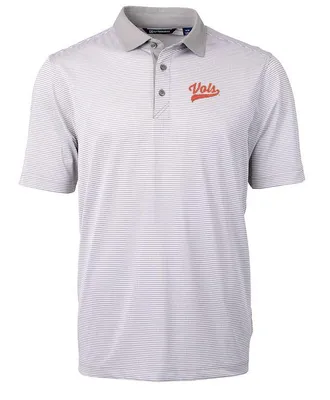 Vols | Tennessee Cutter & Amp ; Buck Virtue Eco Micro Stripe Vol Script Polo Alumni Hall