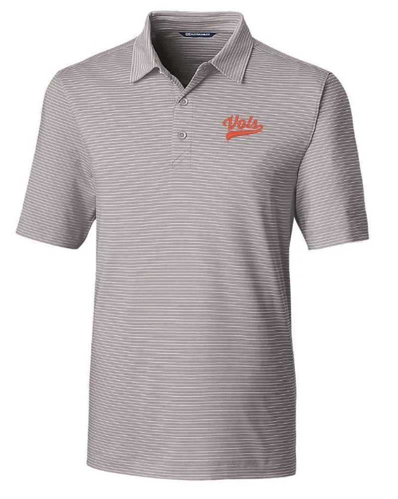 Vols | Tennessee Cutter & Amp ; Buck Forge Pencil Stripe Vol Script Polo Alumni Hall