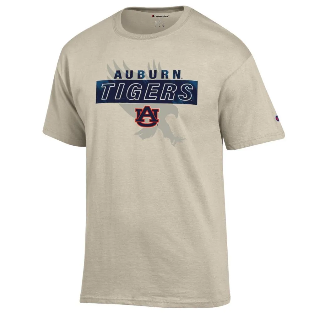 Aub | Auburn Champion Wordmark Stack Over Tonal Logo Tee Alumni Hall