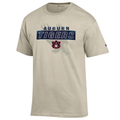 Aub | Auburn Champion Wordmark Stack Over Tonal Logo Tee Alumni Hall