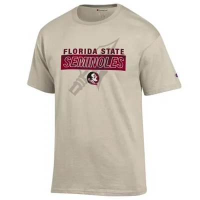 Fsu | Florida State Champion Wordmark Stack Over Tonal Logo Tee Alumni Hall