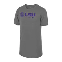 Nike Little Kids' LSU Tigers Black Legend Short Sleeve Shirt