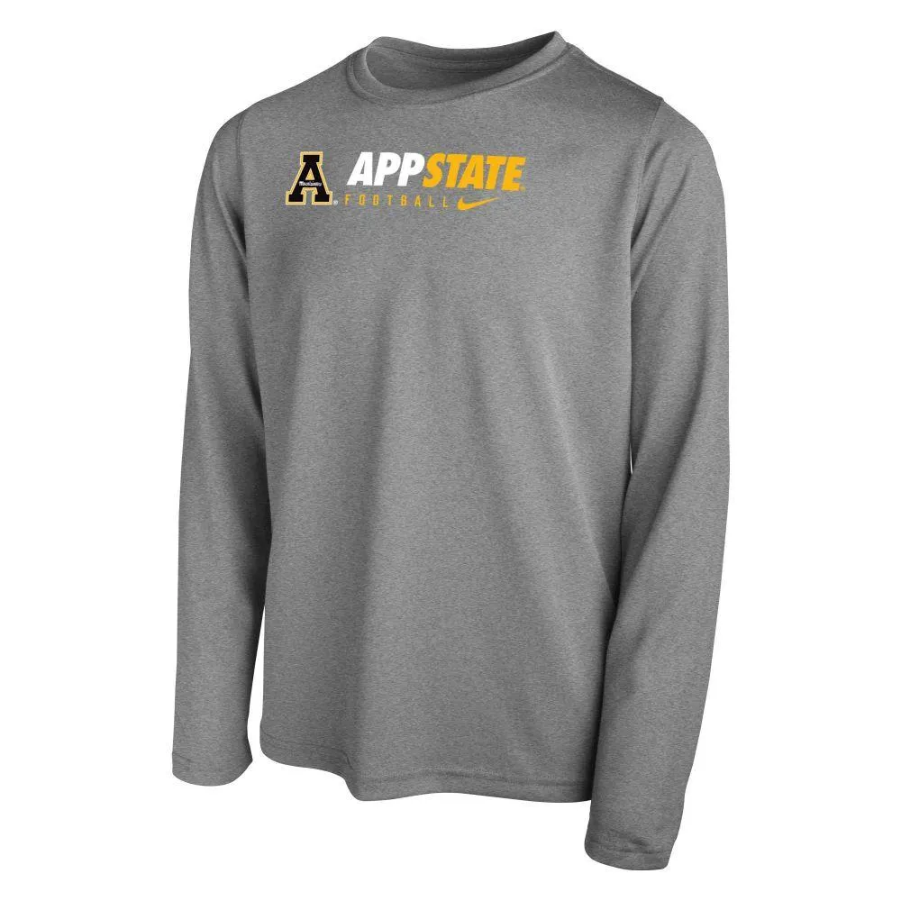 App | State Nike Youth Legend Team Issue Long Sleeve Tee Alumni Hall