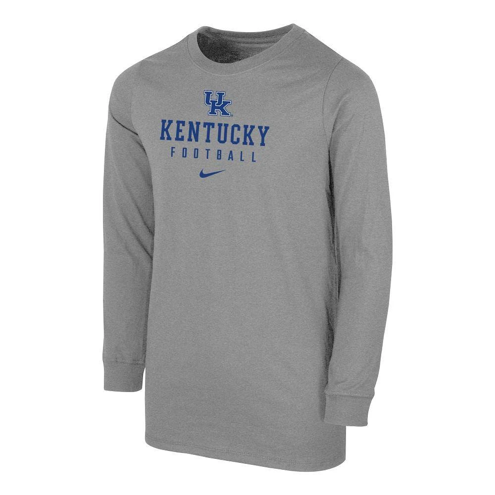 Kentucky Nike YOUTH Cotton Team Issue Long Sleeve Tee