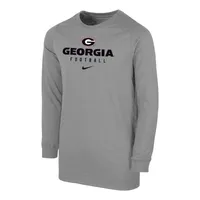 Dawgs | Georgia Nike Youth Cotton Team Issue Long Sleeve Tee Alumni Hall