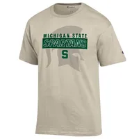 Spartans | Michigan State Champion Wordmark Stack Over Tonal Logo Tee Alumni Hall