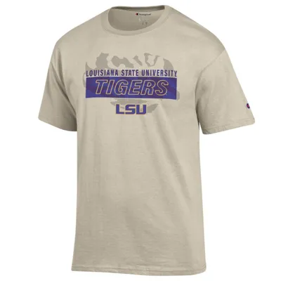 Lsu | Champion Wordmark Stack Over Tonal Logo Tee Alumni Hall