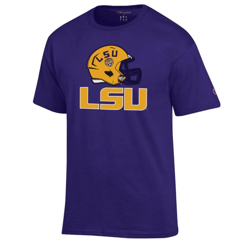 Lsu | Helmet Over Wordmark Tee Alumni Hall