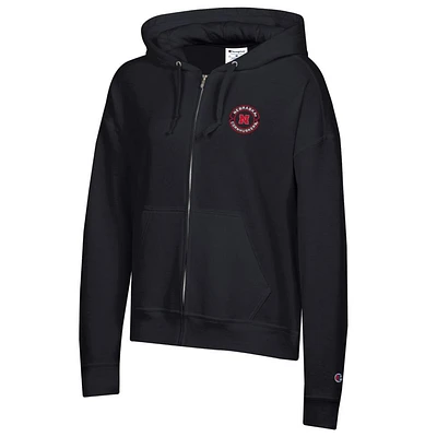 Nebraska Champion Power Blends Full Zip Embroidered Hoodie