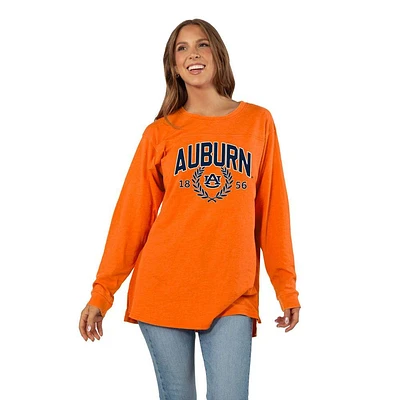 Auburn Arc Laurels Est Date Tunic Long Sleeve Tee