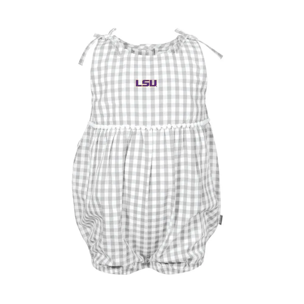 Lsu | Garb Infant Teagan Gingham Onesie Alumni Hall