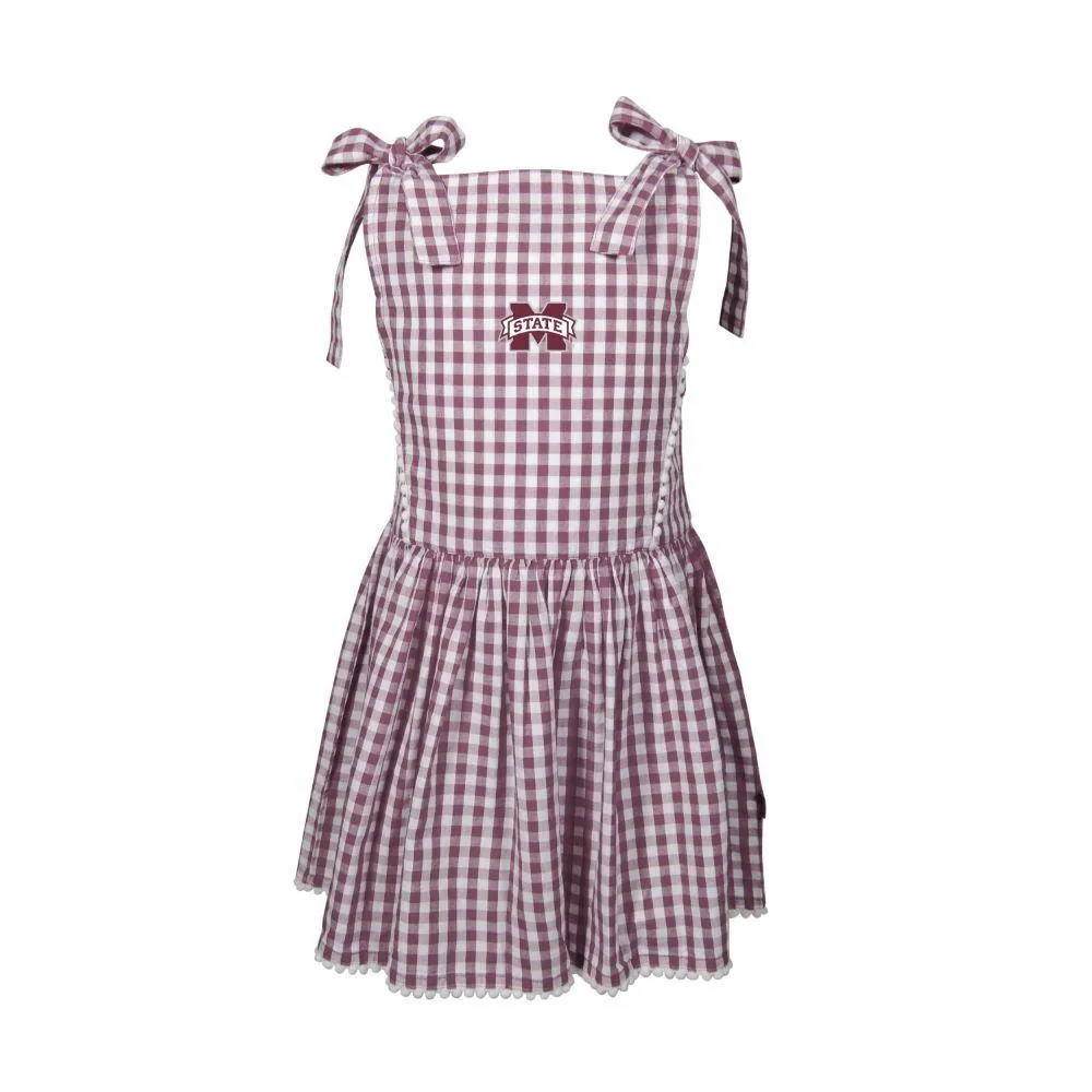 Bulldogs | Mississippi State Garb Toddler Teagan Gingham Dress Alumni Hall