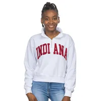 Hoosiers | Indiana Zoozatz Women's Sport Crop 1/4 Zip Crew Alumni Hall