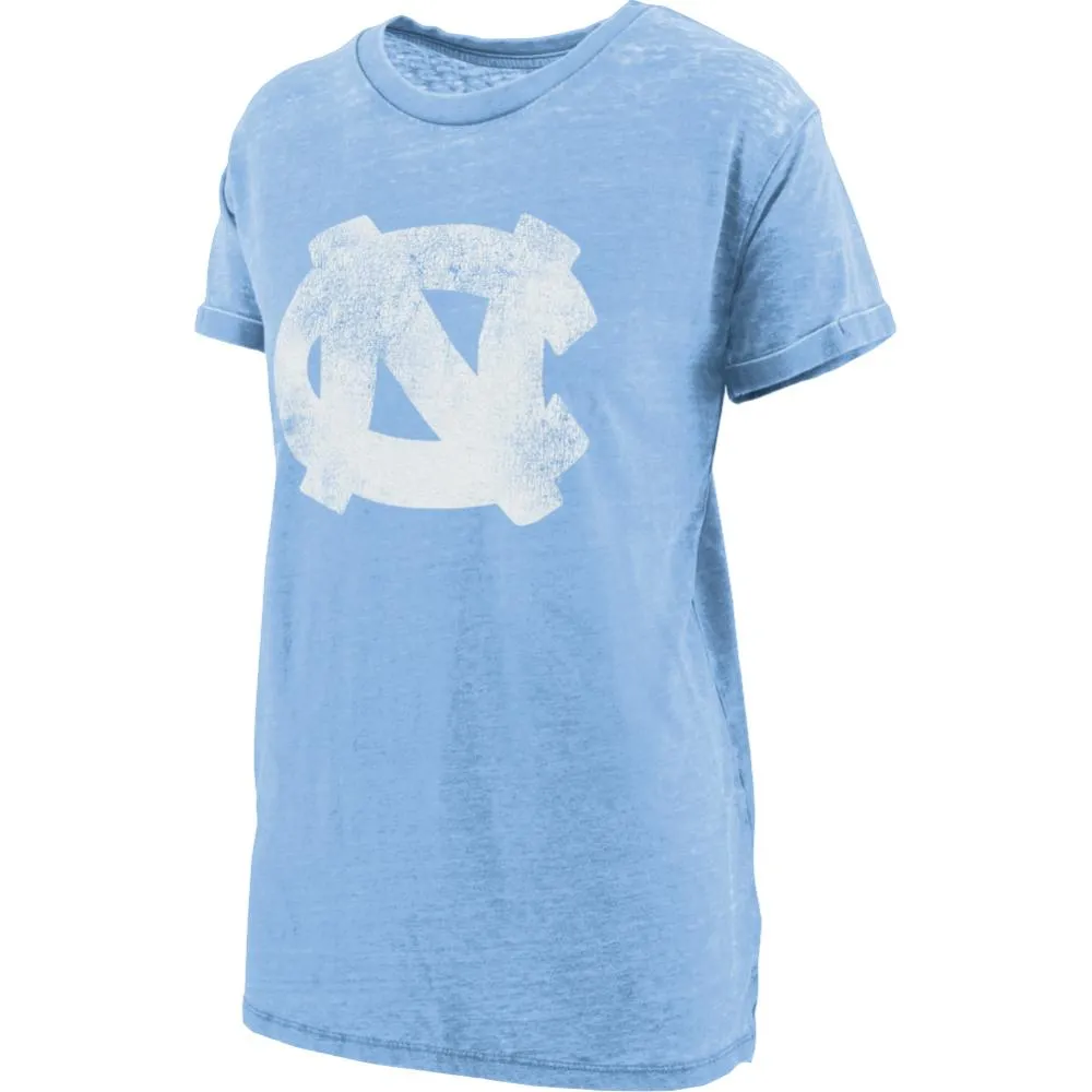 Unc | Pressbox Distressed Logo Vintage Wash Bf Tee Alumni Hall