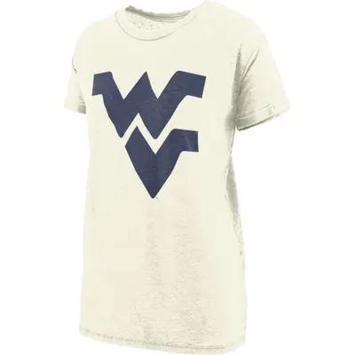 Wvu | West Virginia Pressbox Distressed Logo Vintage Wash Bf Tee Alumni Hall