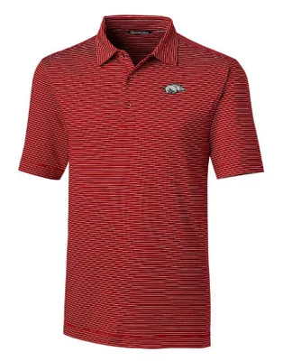 Arkansas Cutter & Buck Forge Pencil Stripe Polo