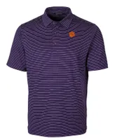 Clemson | Cutter & Amp ; Buck Forge Pencil Stripe Polo Alumni Hall