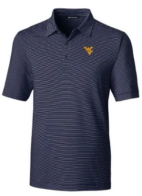 West Virginia Cutter & Buck Forge Pencil Stripe Polo