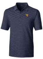 West Virginia Cutter & Buck Forge Pencil Stripe Polo