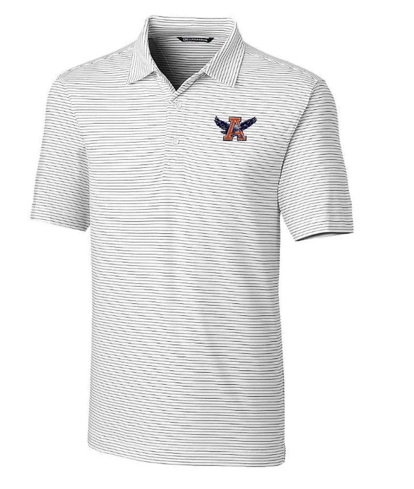 Aub | Auburn Cutter & Amp ; Buck Vault Forge Pencil Stripe Polo Alumni Hall