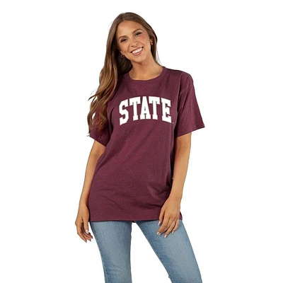 Mississippi State Tall Outline Arc Effortless Tee