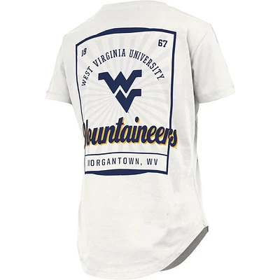 West Virginia Pressbox Sunraze Rounded Bottom Tee