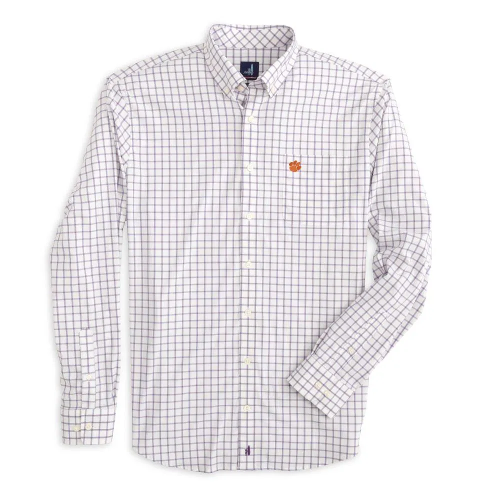 Clemson | Johnnie- O Signor Long Sleeve Woven Shirt Alumni Hall