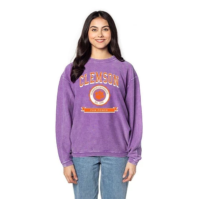 Clemson Classic Seal Arc Corded Crew