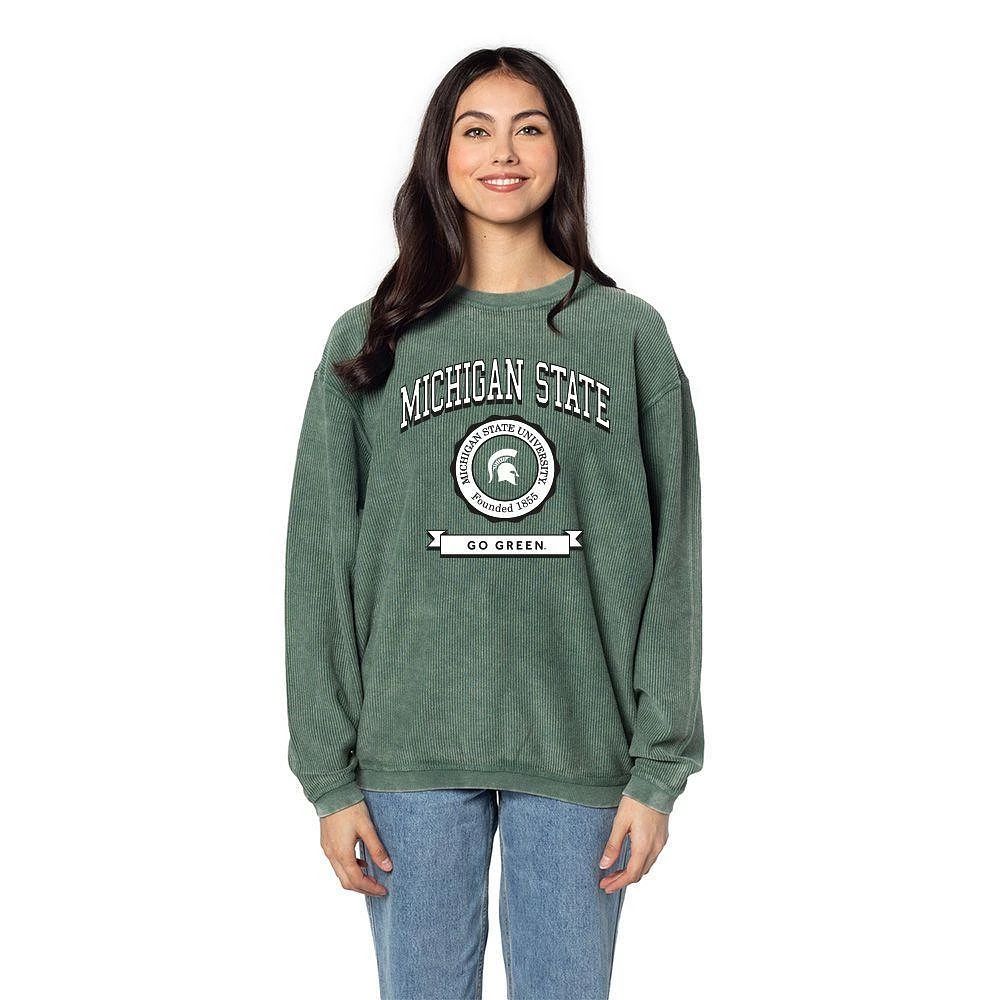 Michigan State Classic Seal Arc Corded Crew