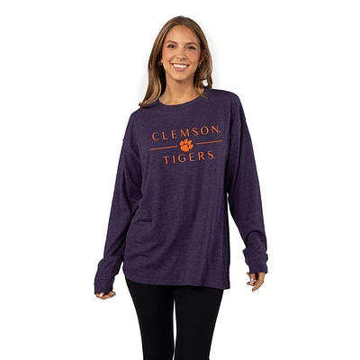 Clemson Minimal Logo Bar Forever Long Sleeve Tee