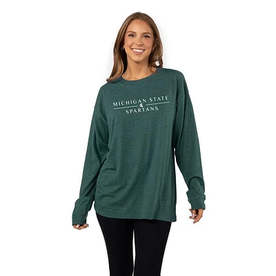 Michigan State Minimal Logo Bar Forever Long Sleeve Tee