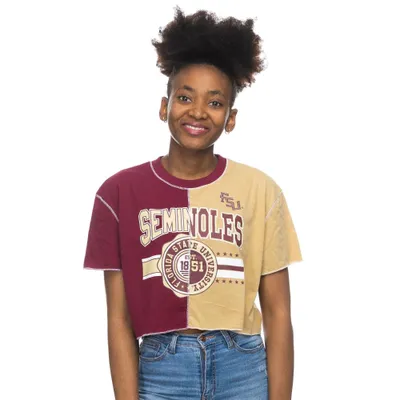 Fsu | Florida State Zoozatz Seal Colorblock Cropped Tee Alumni Hall