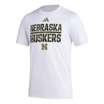 Huskers | Nebraska Adidas Military Pregame Tee Alumni Hall