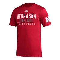 Nebraska Adidas Practice Basketball Pregame Tee