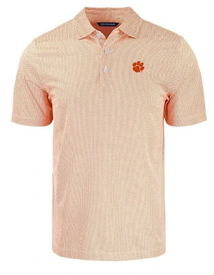 Clemson Cutter & Buck Pike Symmetry Print Polo