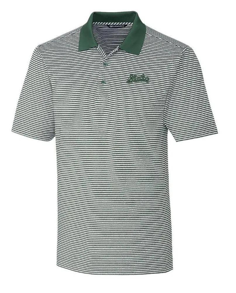 Spartans | Michigan State Cutter & Amp ; Buck Vault Forge Tonal Stripe Polo Alumni Hall