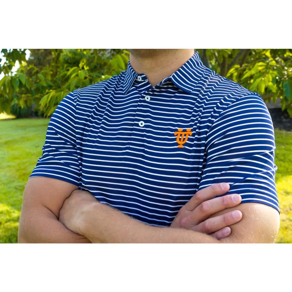 Vols | Tennessee Volunteer Traditions Vault Interlock Ut Reese Stripe Polo Alumni Hall