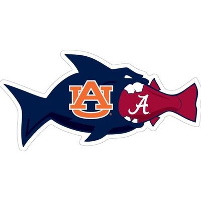  Auburn Decal Au Vs Al Rival Fish (3 )