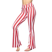 Hoosiers | Indiana Zoozatz Stripe Cross Waist Flare Leggings Alumni Hall