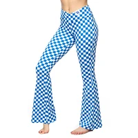 Kentucky Zoozatz Checkerboard Cross Waist Flare Leggings